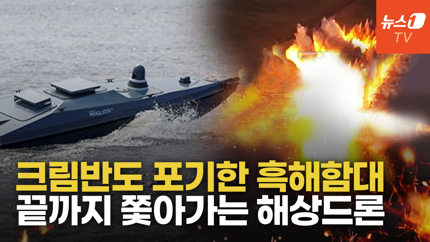 크림반도에서 도망간 흑해함대…해상드론, 아조우까지 쫓아가 쾅!