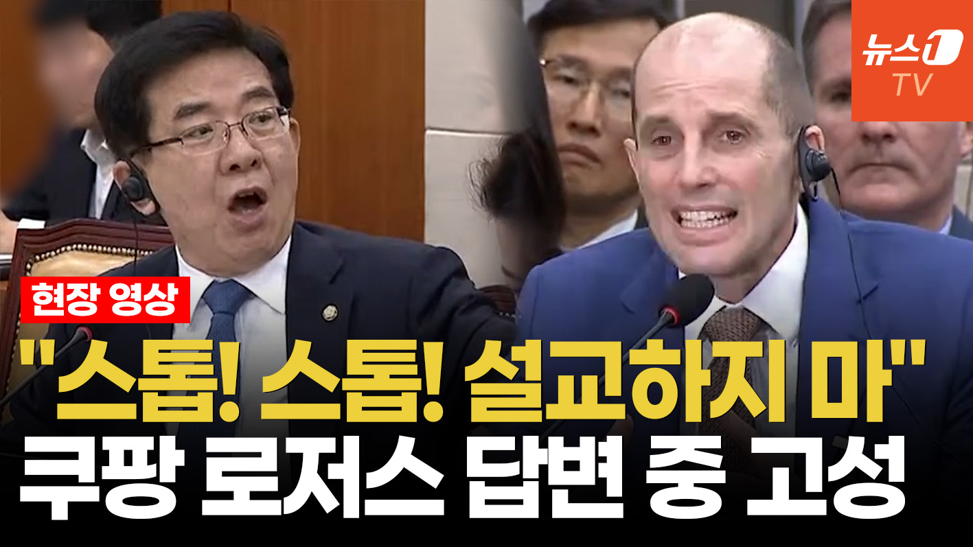 정일영, 로저스 대표 답변 도중 "스톱, 설교하지 마" 고성