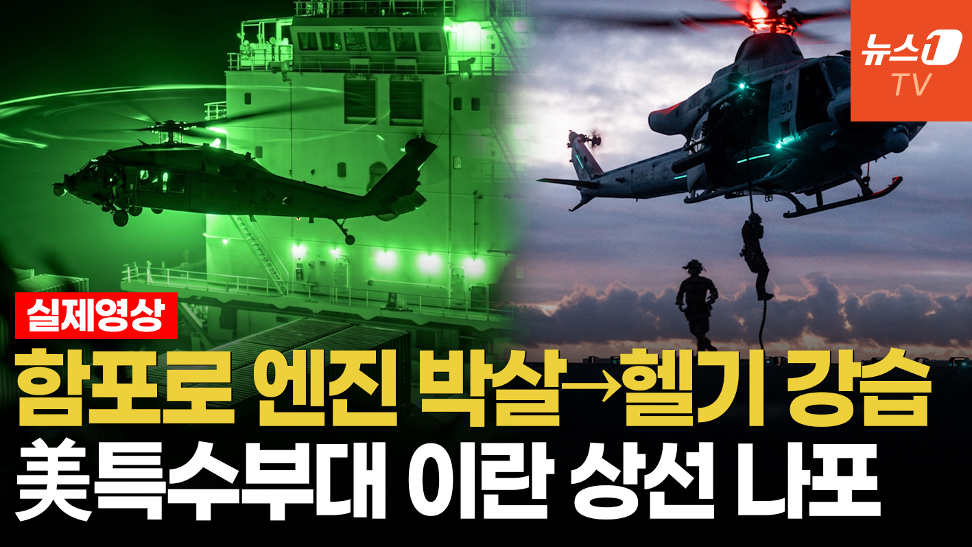 "엔진실 구멍 내 멈춰 세웠다"…美 특수부대, 이란 상선 제압 영상 공개