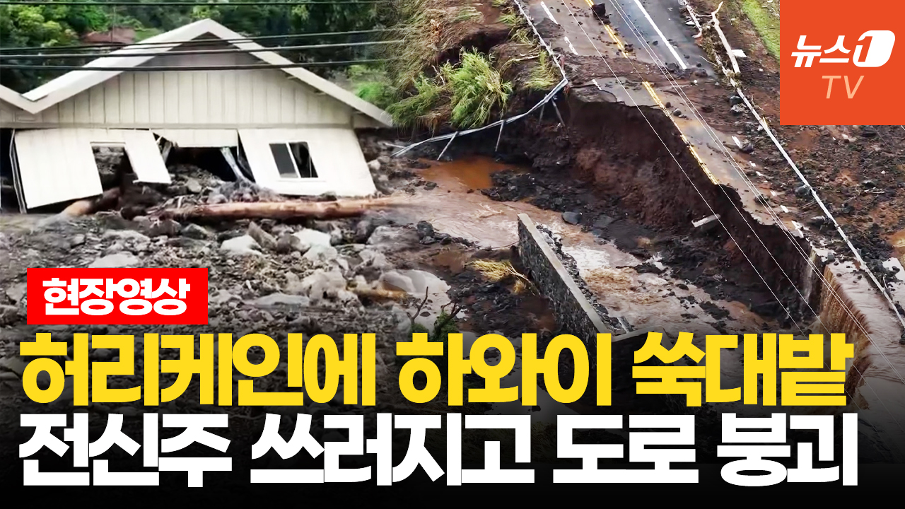하와이 휩쓴 허리케인 '랄라'…산사태·홍수에 2500명 고립