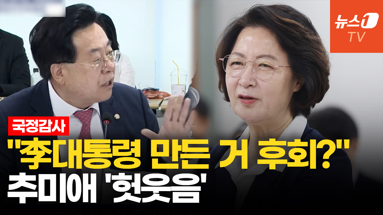 "도민 내팽개치고 중앙정치 기웃"…질문 들은 추미애 반응은